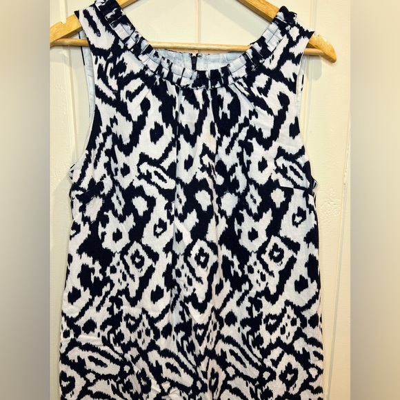 Loft Women’s blue and white shift dress sleeveless - Picture 6 of 7